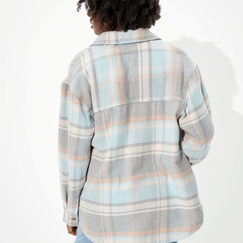 Ae American Eagle Oversized Button-Up Flannel Shi… - image 4